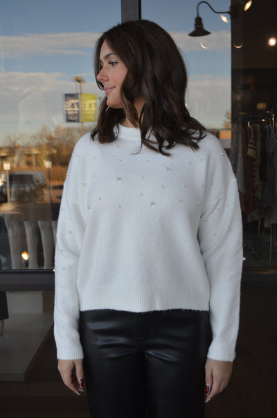 Adaline Pearl Embellished Sweater