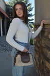 Luna Faux Sherpa Leather Bag