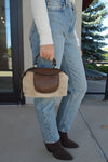 Luna Faux Sherpa Leather Bag