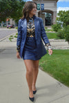 Amelia Faux Leather Blazer