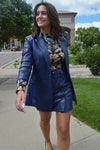 Amelia Faux Leather Blazer