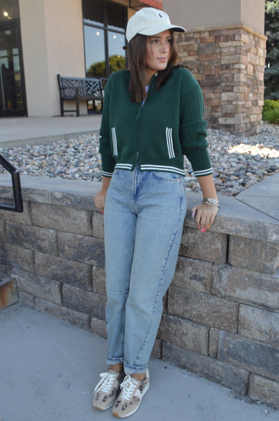 Chelsey Zip Front Sweater Jacket