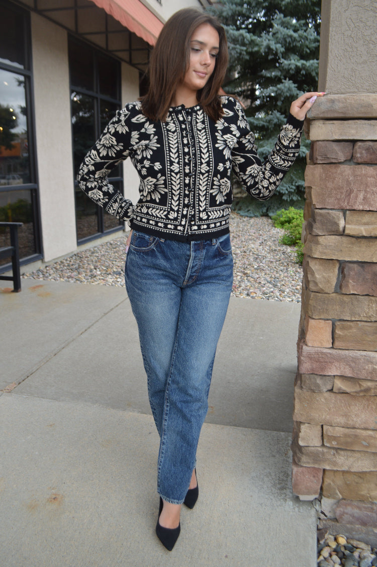 Farm Rio Flower Bloom Cardigan