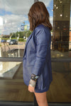 Amelia Faux Leather Blazer