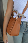 .Tara Faux Leather Bucket Bag, Cognac