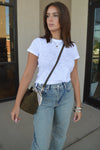 .Gabby Mini Faux Suede Bucket bag, Olive