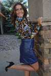 Amelia Faux Leather Skirt