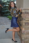 Amelia Faux Leather Skirt