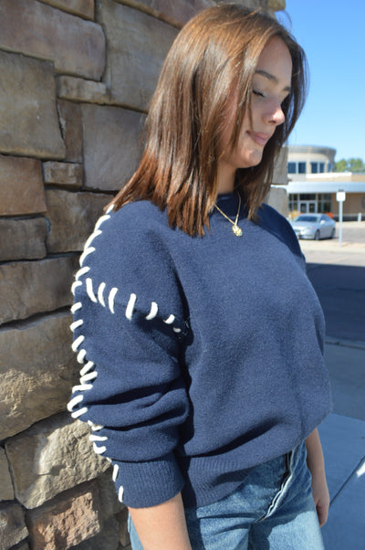 Beckett Whip Stitch Trim Sweater