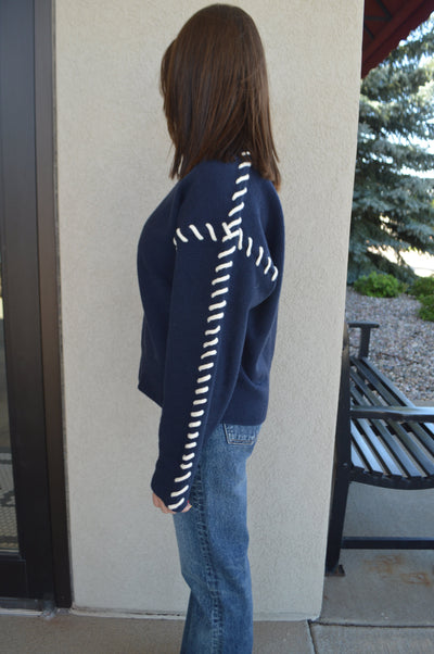 Beckett Whip Stitch Trim Sweater