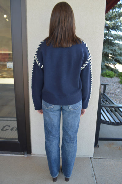 Beckett Whip Stitch Trim Sweater