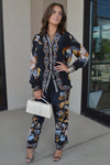 Farm Rio Black Garden Blouse