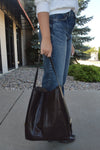 .Arden Faux Suede Tote