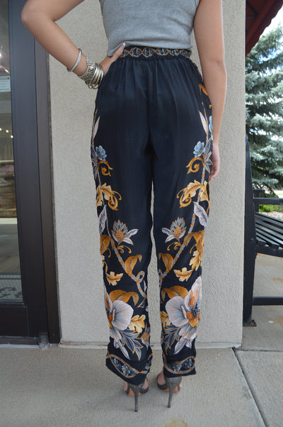 Farm Rio Black Garden Pants