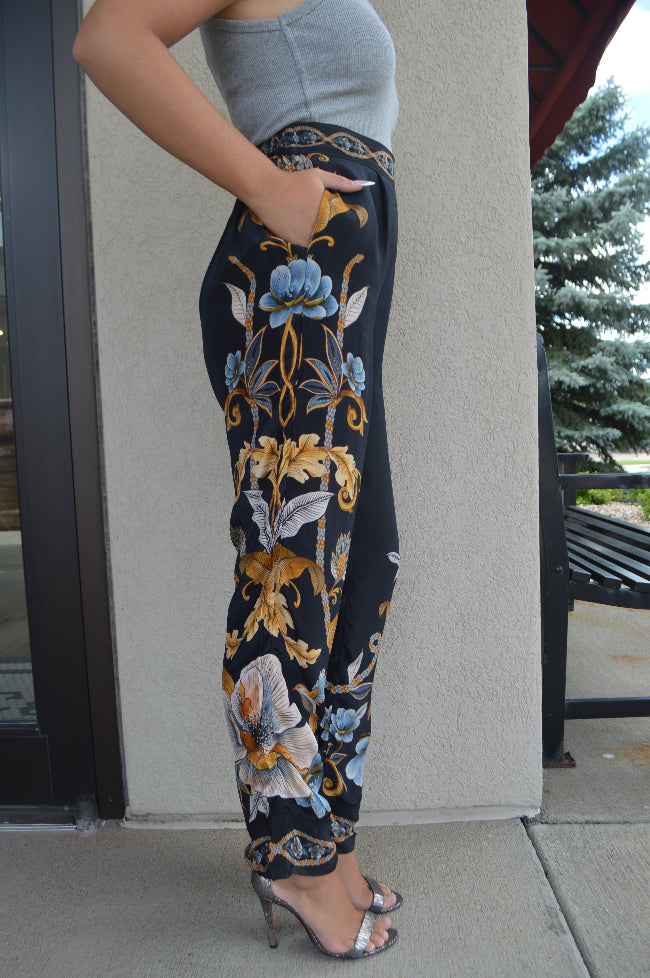 Farm Rio Black Garden Pants