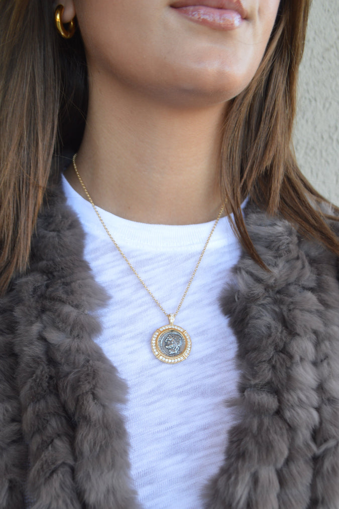 Jupiter Coin Pendant Necklace