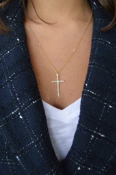 Crystal Cross Necklace