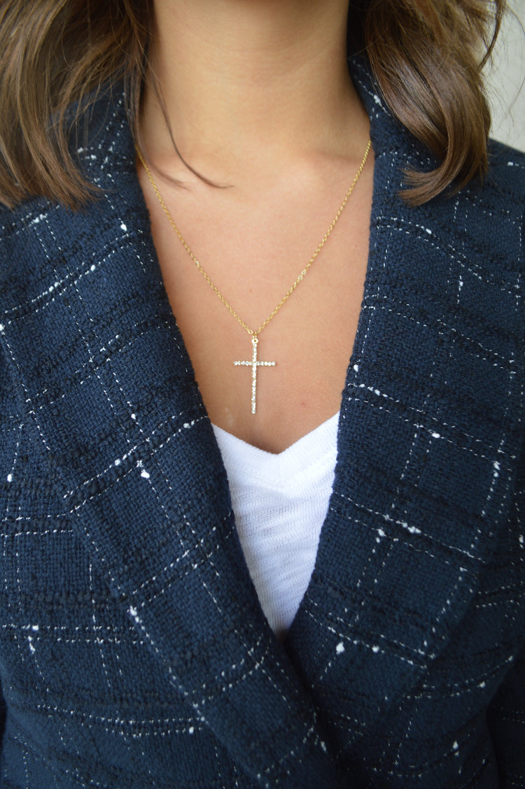 Crystal Cross Necklace