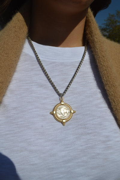 .Buffalo Coin Pendant