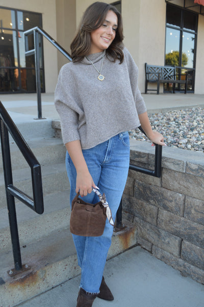 Bristol High Neck Textured Sweater