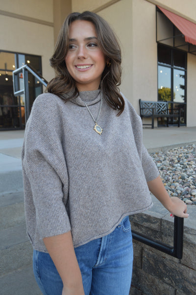 Bristol High Neck Textured Sweater