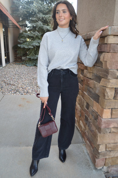 Maddie Woven Leather Handbag, Burgundy