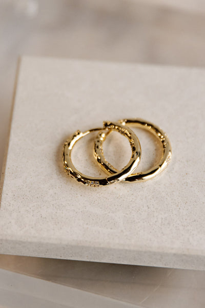 .Sol CZ Encrusted Hoops