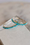 Twyla Turqoise Gold Hoops