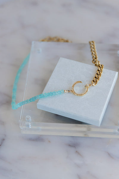 Gemstone & Chain Necklace