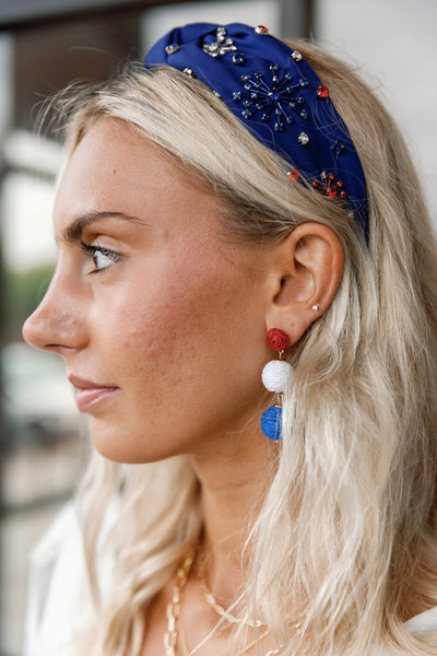 Triple Drop Americana Chandelier Earrings