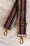 Handbag Guitar Strap, Navy/Red