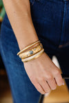 Gold Pavé Wide Bangle