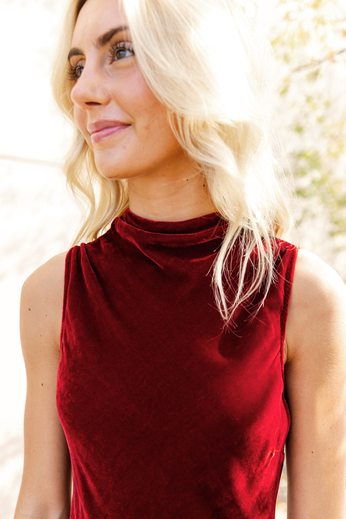 Bella Dahl Velvet Dress Winter Rouge / S Bella Dahl Velvet Dress Winter Rouge / S