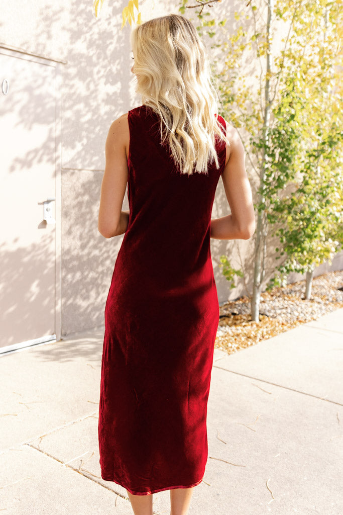 Bella Dahl Velvet Dress Winter Rouge / S Bella Dahl Velvet Dress Winter Rouge / S
