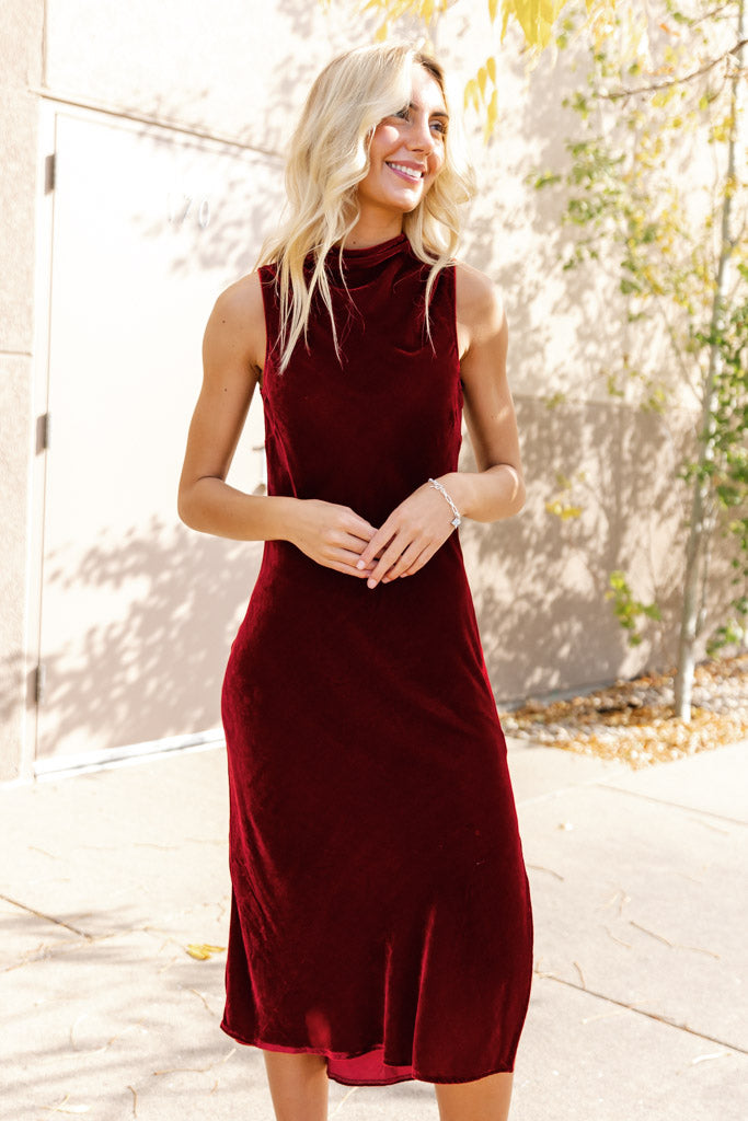 Bella Dahl Velvet Dress Winter Rouge / S Bella Dahl Velvet Dress Winter Rouge / S