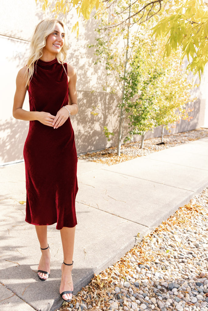 Bella Dahl Velvet Dress Winter Rouge / S Bella Dahl Velvet Dress Winter Rouge / S