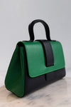 Kit Leather Bag, Navy/Green