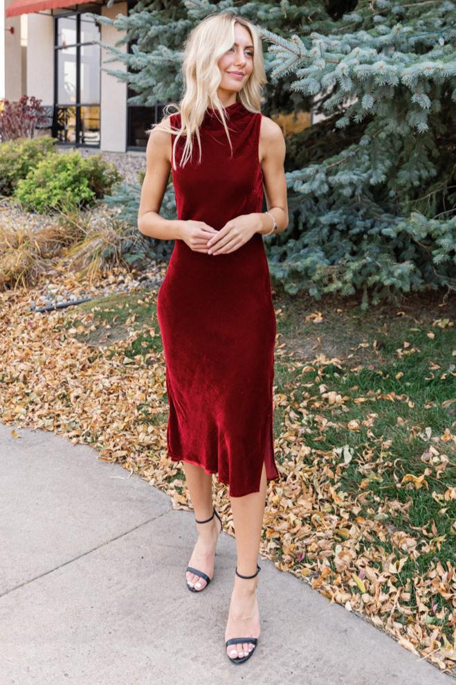 Bella Dahl Velvet Dress Winter Rouge / S Bella Dahl Velvet Dress Winter Rouge / S
