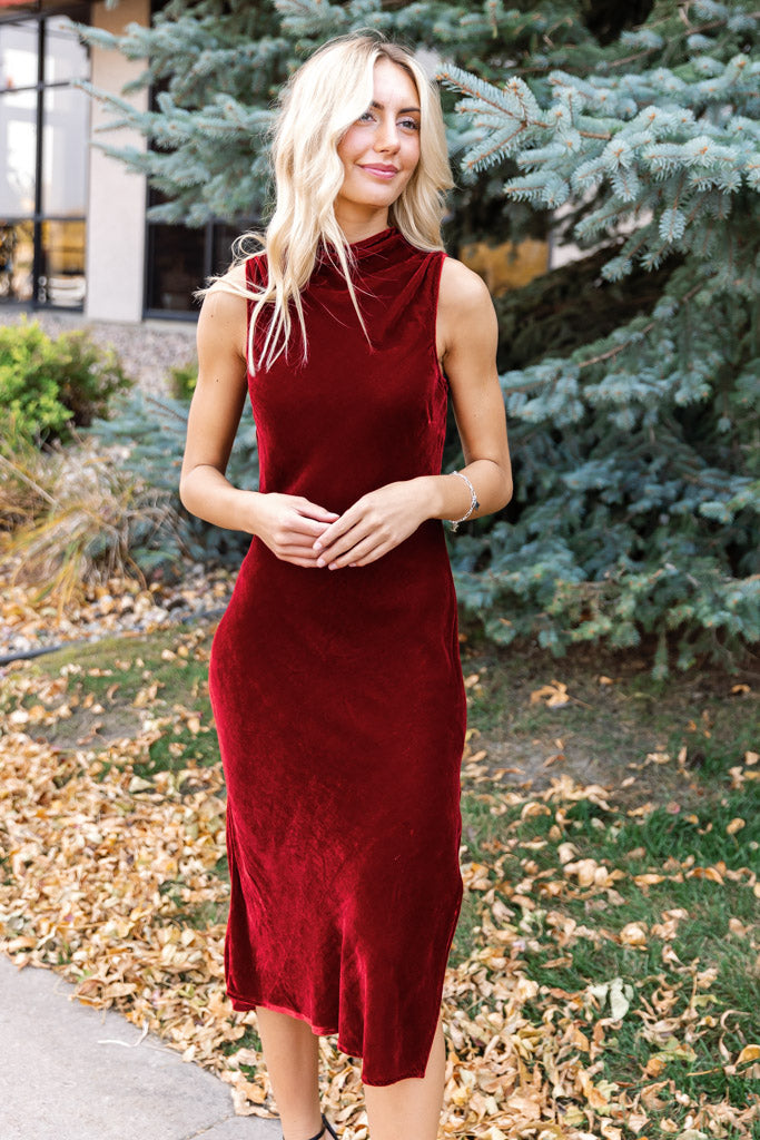 Bella Dahl Velvet Dress Winter Rouge / S Bella Dahl Velvet Dress Winter Rouge / S