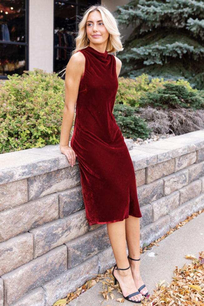 Bella Dahl Velvet Dress Winter Rouge / S Bella Dahl Velvet Dress Winter Rouge / S