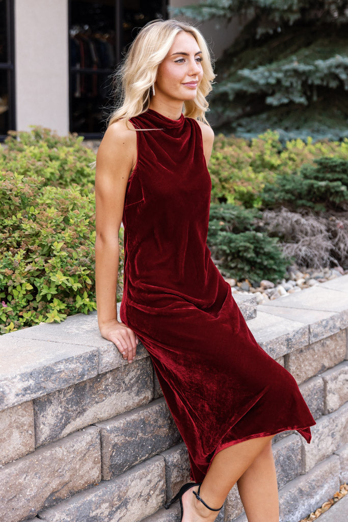 Bella Dahl Velvet Dress Winter Rouge / S Bella Dahl Velvet Dress Winter Rouge / S
