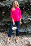 Grace Sweater, Fuchsia / Red