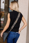 Handbag Guitar Strap, Black/Tan