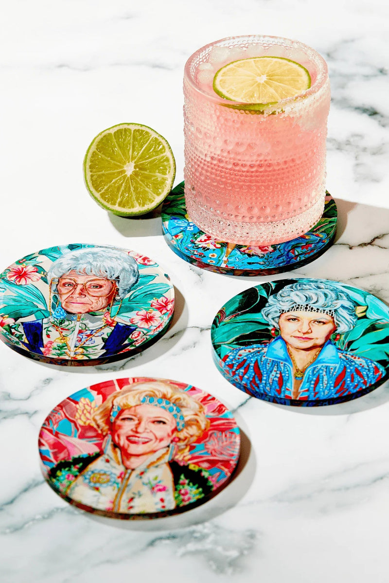 Golden Gals Coasters, Set of 4