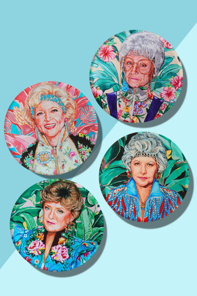 Golden Gals Coasters, Set of 4