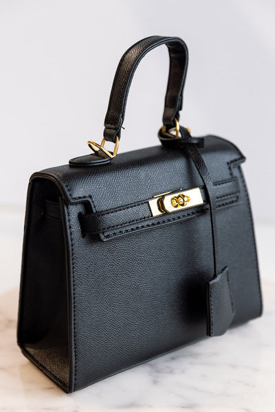 .Janie Hand Bag, Black