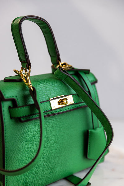 .Janie Hand Bag, Kelly Green