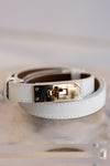 Leena Latch Belt, White