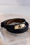 Leena Latch Belt, Navy