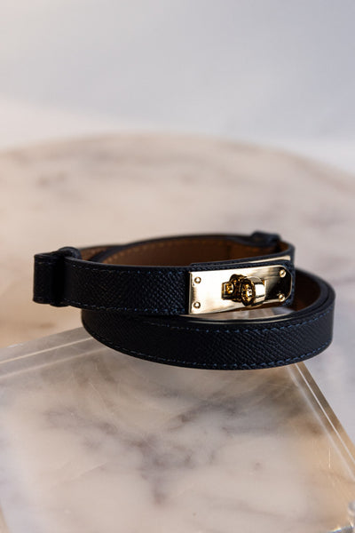 Leena Latch Belt, Navy